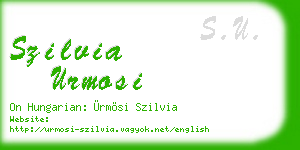 szilvia urmosi business card