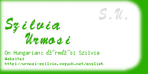 szilvia urmosi business card